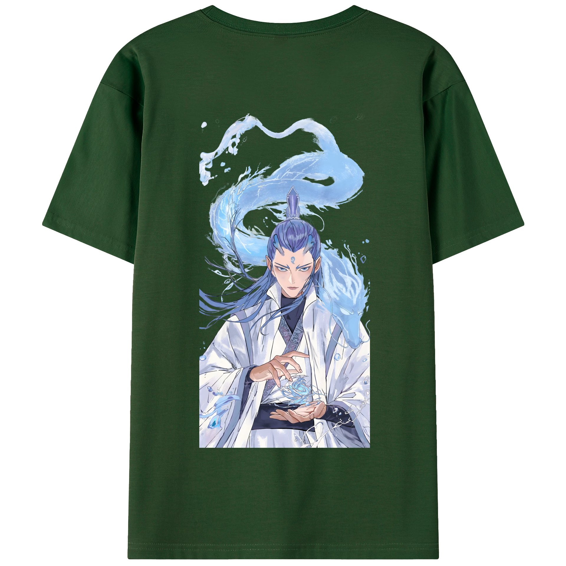 （画像用） Ne Zha 2 ナタ 魔童の大暴れ 綿100％半袖Tシャツ（背面プリント）